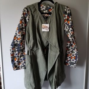 Lularoe Hooded Olive Supply Jacket